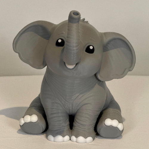 Grey Elephant Silk bottle holder Front View