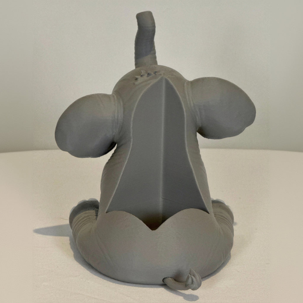 Grey Elephant Soap Bottle holder Rear view