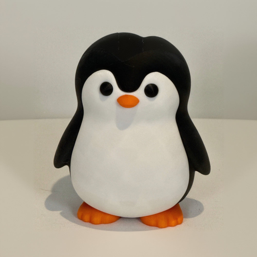 Penguin soap bottle holder Front view