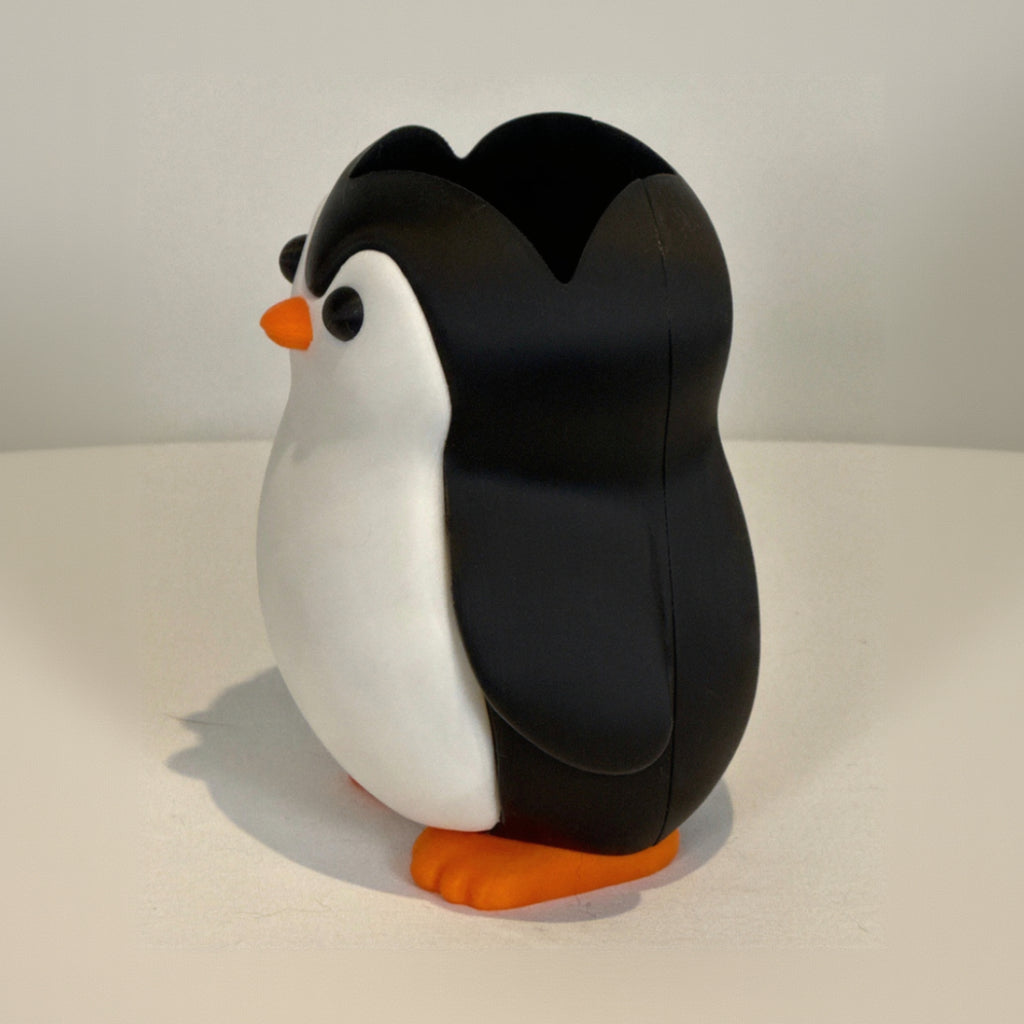 Penguin soap bottle Holder left side View