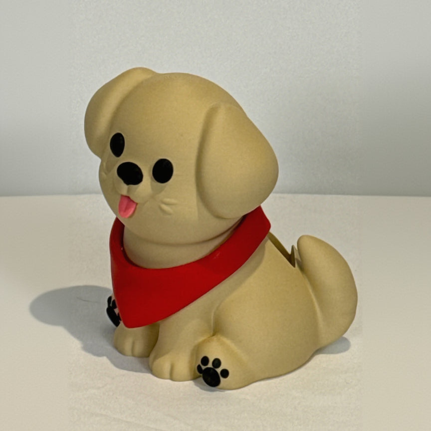 Puppy dog soap bottle holder left side view