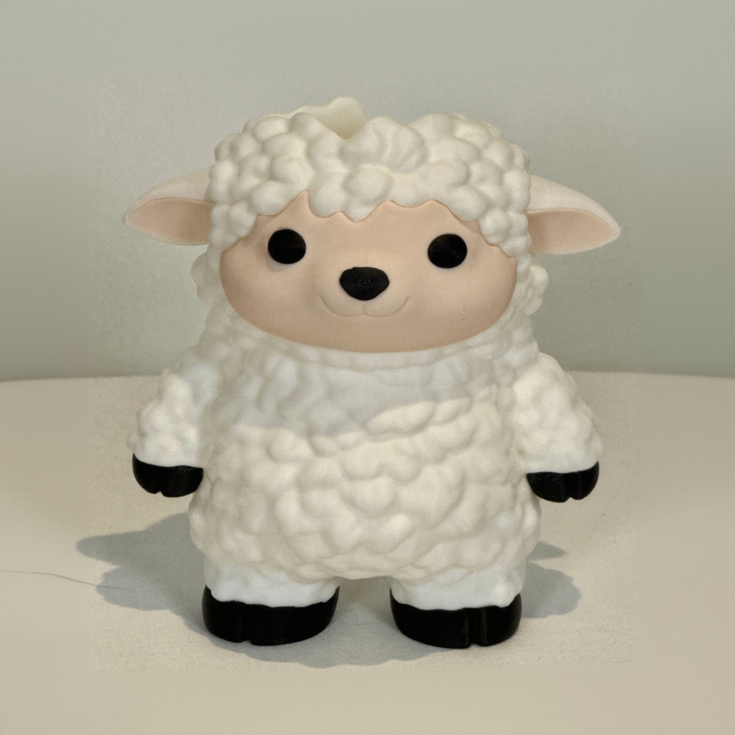 Sheep Soap bottle dispenser. Front view