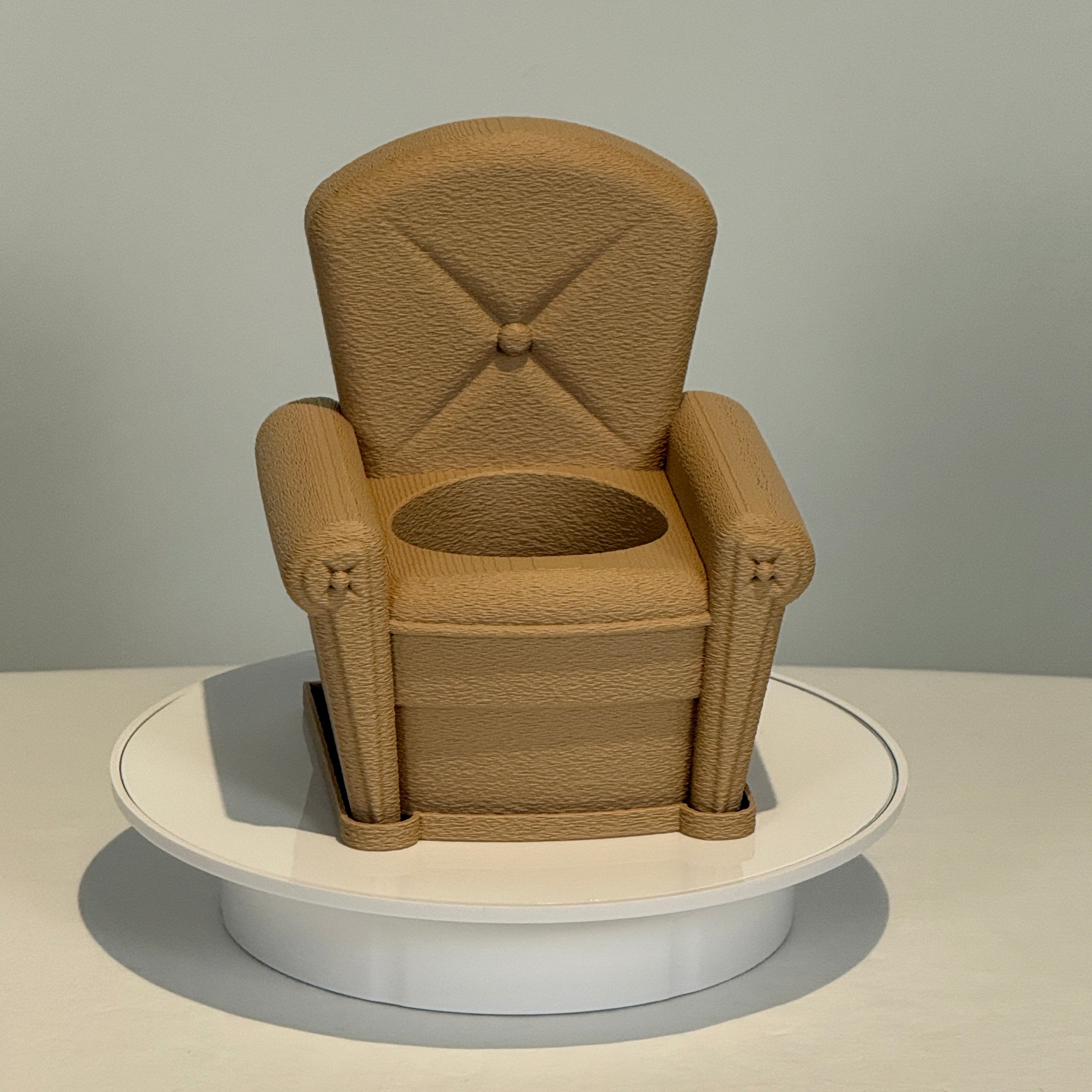 3D printed armchair planter Front view