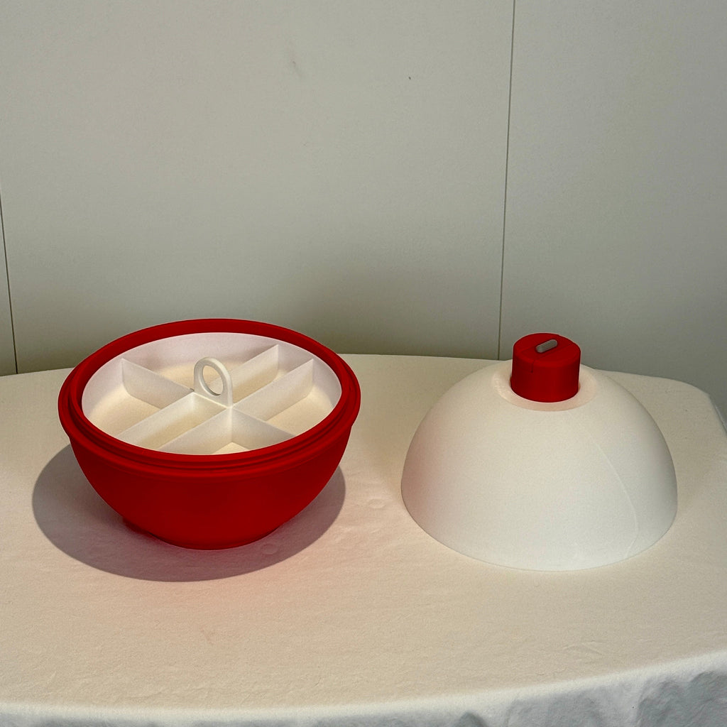 fishing bobber shaped cooler sitting on a table