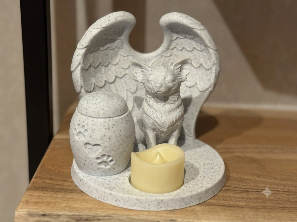 Memorial Tealight with Urn and Customizable Text