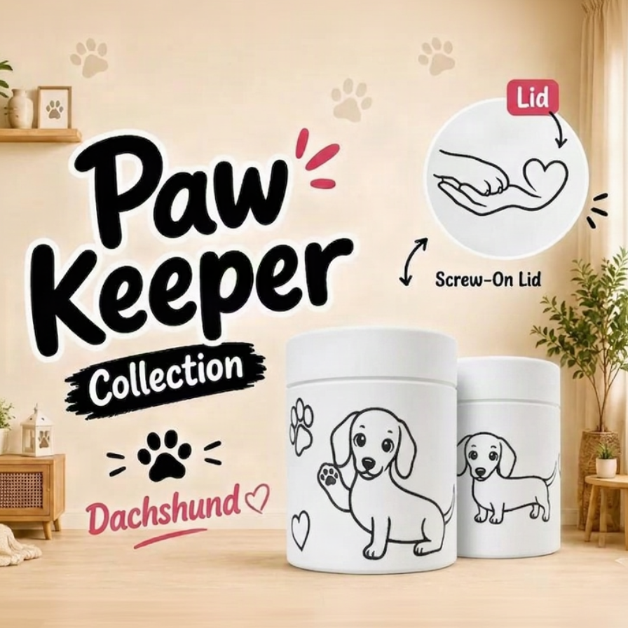 Dachshund pet treat container