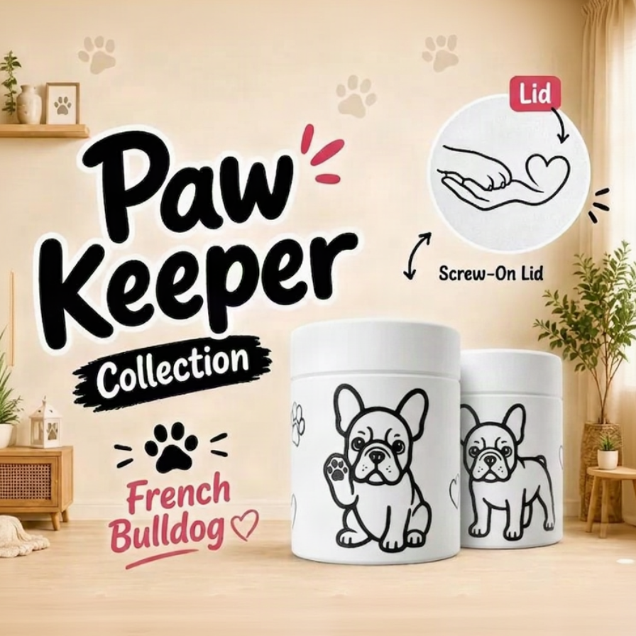 French bulldog pat treat container