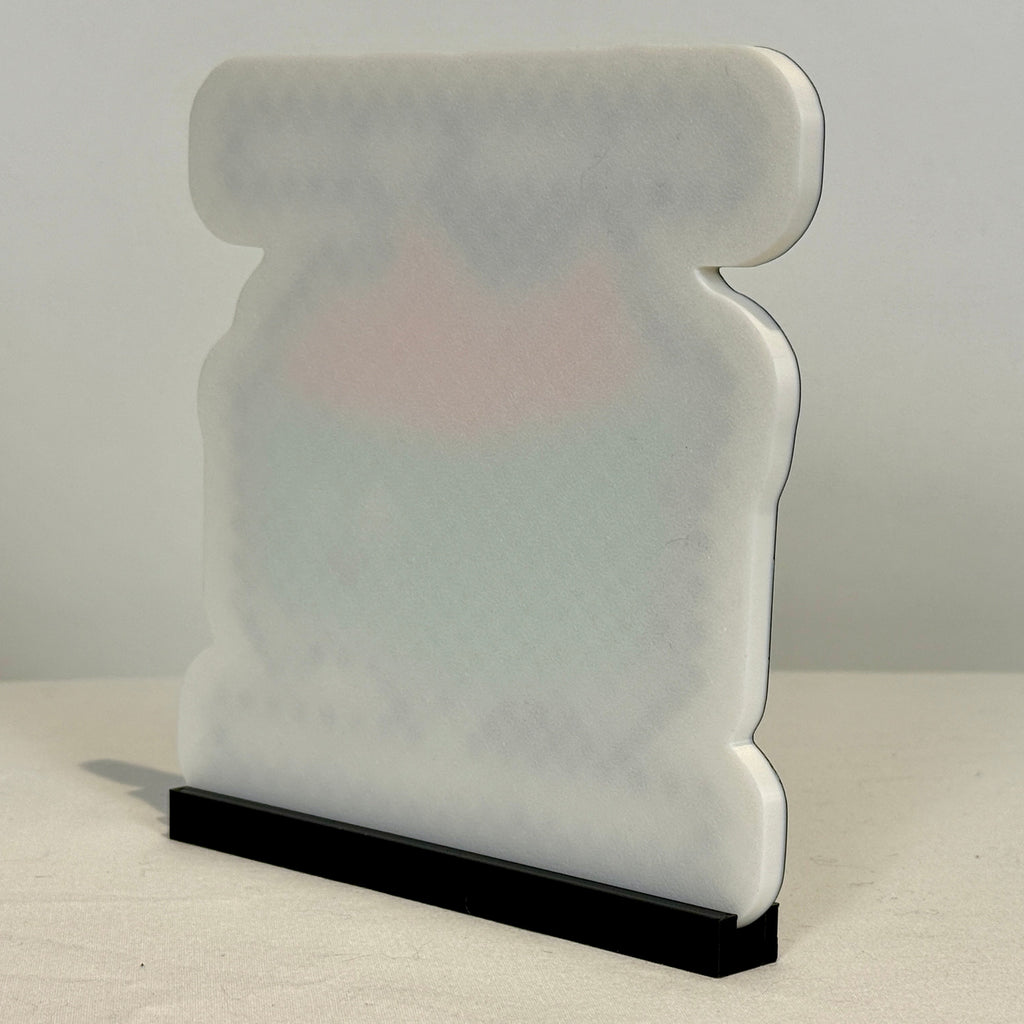 3D printed It's fine, Everything's fine Sign. Rear view Backside