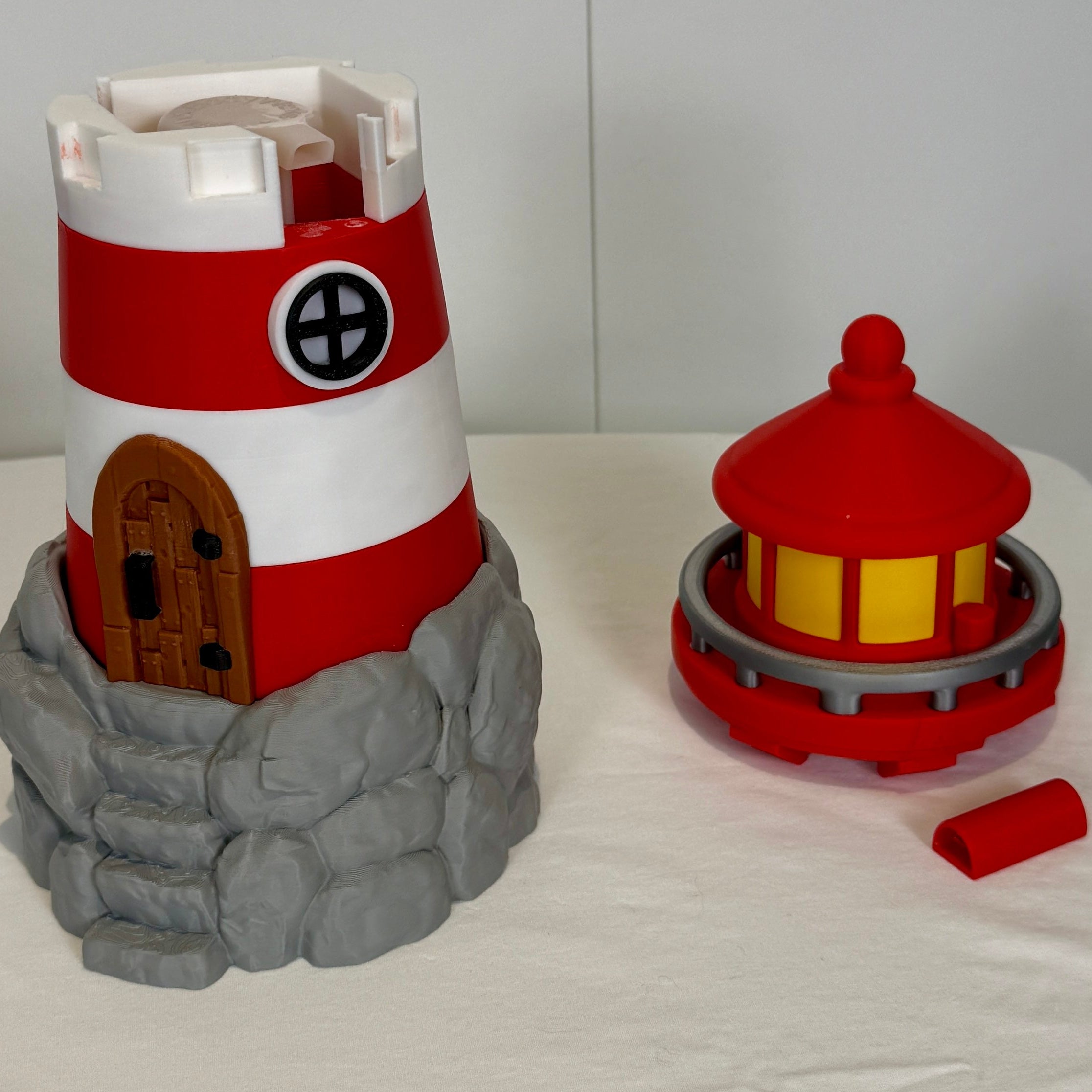 lighthouse soap bottle holder with top removed number two