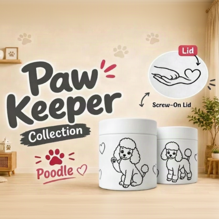 poodle pet treat container