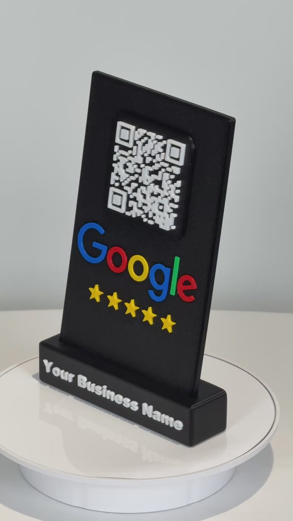 Google QR sign. Video