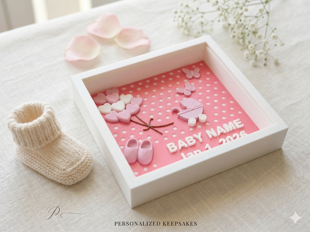 Baby Shadow Box - Girl