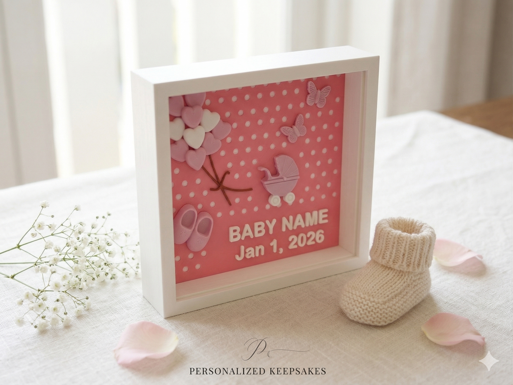 Baby Shadow Box - Girl