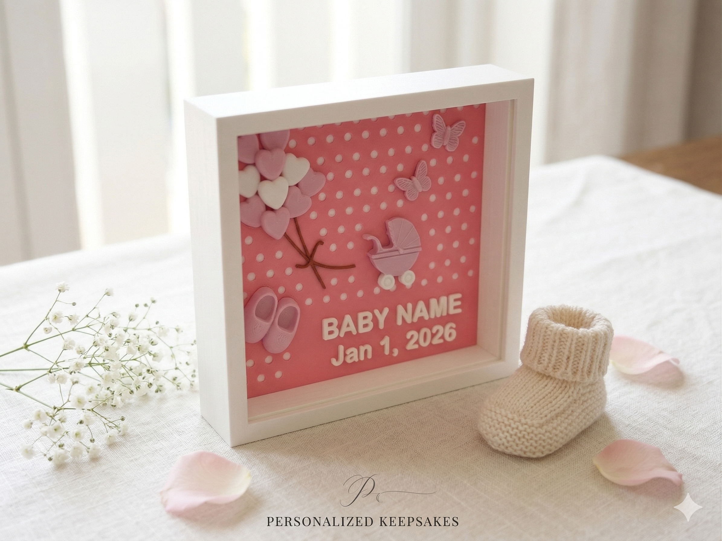 Baby Shadow Box - Girl