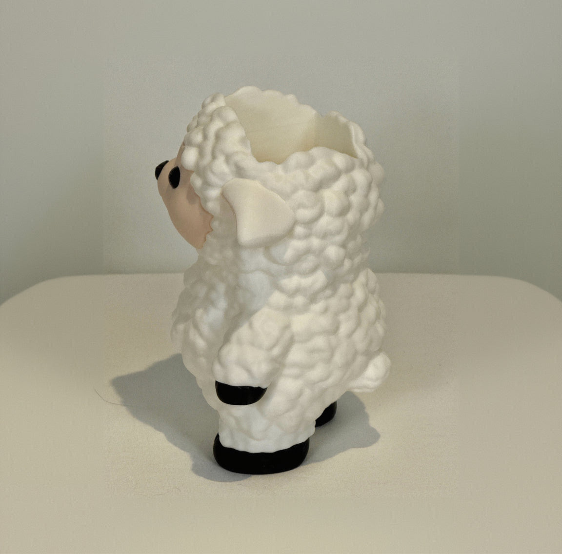 Sheep Soap bottle dispenser left side view